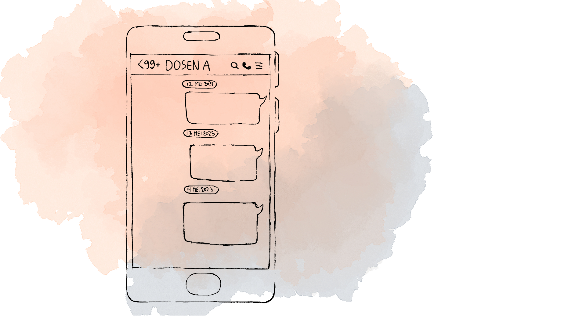 Ilustrasi chat dosen